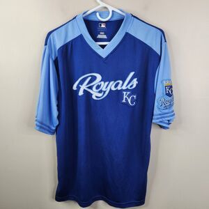 MLB Kansas City Royals Alex Gordo Gordon V-Neck Pullover Short Sleeve Jersey M